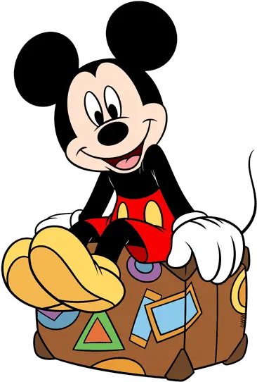 Mickey Mouse With Suitcase Clipart Mickey Mouse Holding A Suitcase Png Mickey Mouse Png