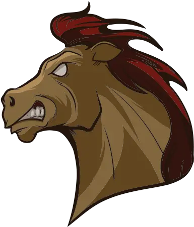 Printed Vinyl Angry Horse Head Stickers Factory Angry Horse Head Png Cartoon Horse Png