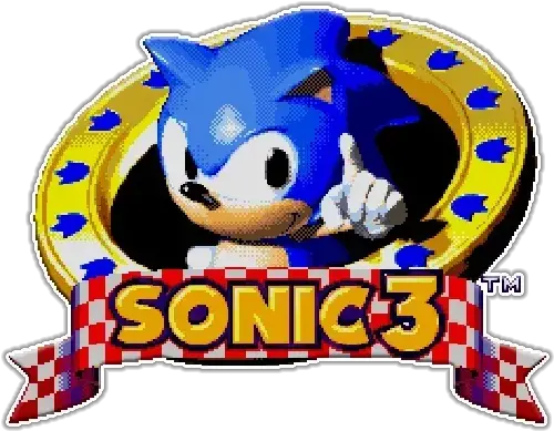 Sonic 3 Whatsapp Stickers Sonic The Hedgehog 3title Screen Png Sonic 1 Logo