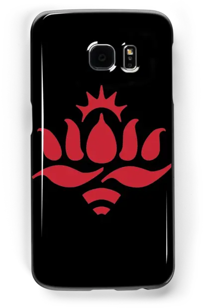 Download Hd Red Lotus Logo Black Background Samsung Smartphone Png Lotus Logo