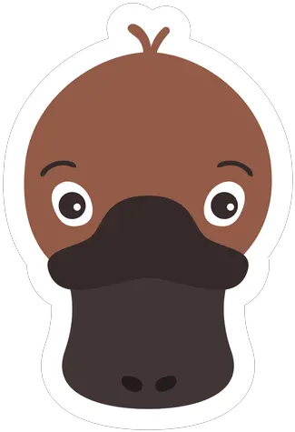 Platypus Duckbill Beak Eye Flat Sticker Transparent Png Pico De Pato Animado Platypus Png