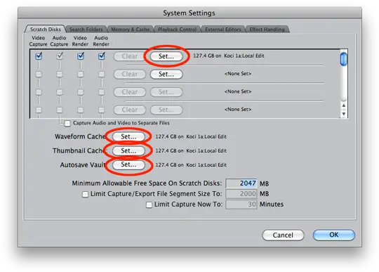 Final Cut Pro Tutorial Set Up A Scratch Disk Final Cut Pro 6 Png Final Cut Pro 7 Icon