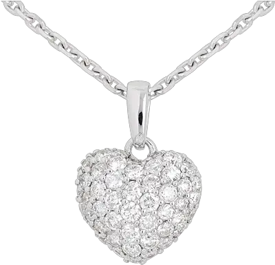 Paved Diamond Heart Pendant 067 Carat 50 Diamonds Pendant Heart Woman White Gold 18 Carats Diamond White C174 Jaskya Zlá Diera Png Diamond Heart Png