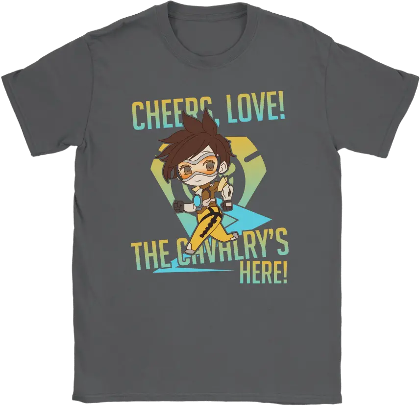 Cheer Love The Cavalryu0027s Here Chibi Tracer Overwatch Shirts U2013 Nfl T Shirts Store T Shirt Design Contest Png Overwatch Tracer Png
