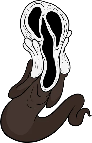 Ghostface Cartoon Scream Screaming Png Download 458600 Cartoon Ghost Scream Face Ghost Face Png