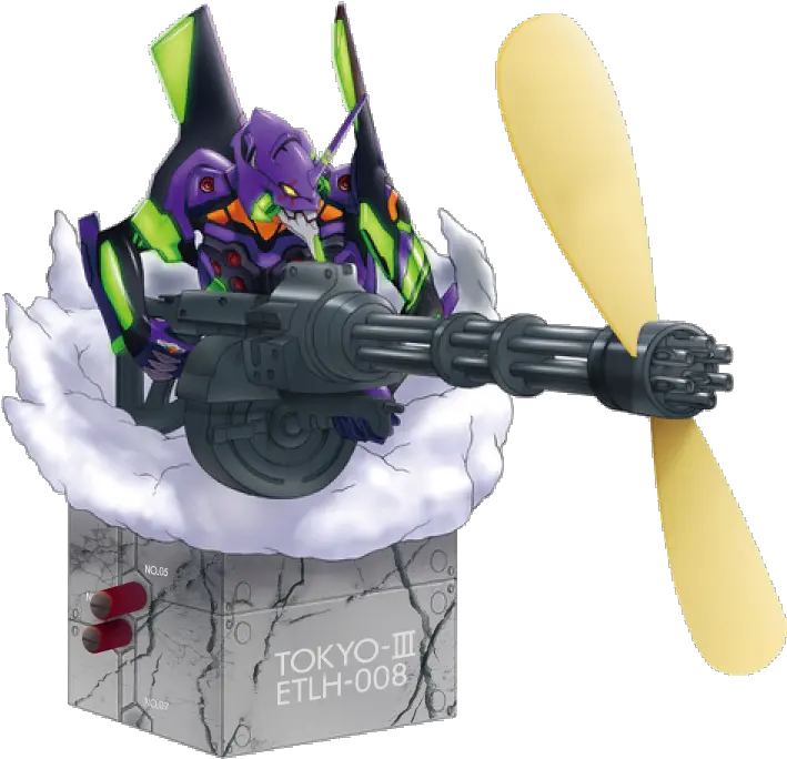 Neon Genesis Evangelion Eva 01 Gatling Fan Real Tokyo Iii Ver Non Scale Figure Eva Unit 01 Gatling Fan Png Evangelion Png