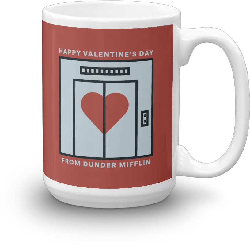 The Office Dunder Mifflin Valentines Coffee Cup Png Dunder Mifflin Logo Png
