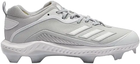 Adidas Icon 6 Bounce Tpu Menu0027s Molded Cleats Shoes White Stone Grey Silver Metallic Round Toe Png Silver Dragon Icon