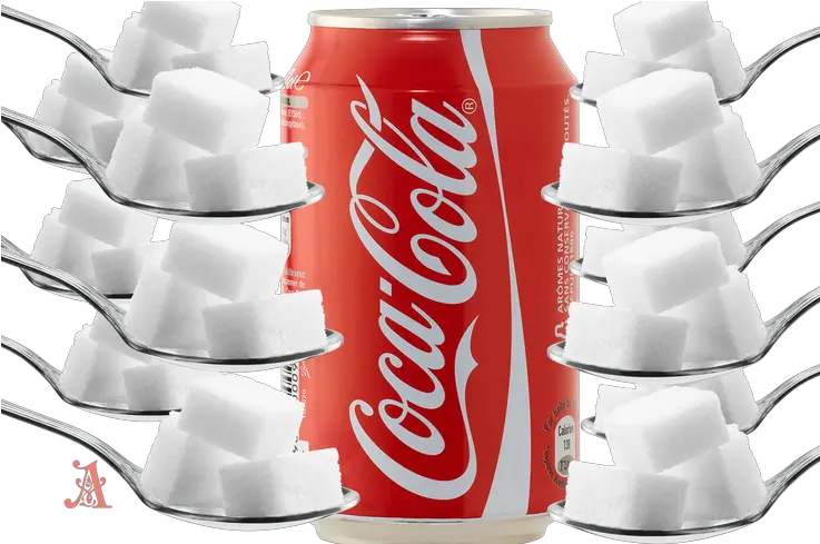 Download Sugar In Coke Much Sugar In A Can Of Coke Png Coca Cola Png Coke Can Transparent Background