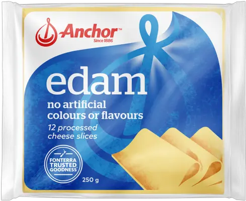 Anchor Edam Cheese Slices Cheddar Cheese Slices Anchor Png Cheese Slice Png