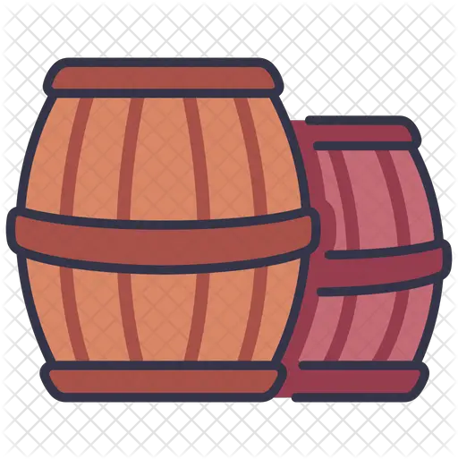 Wine Barrel Icon Of Colored Outline Empty Png Barrel Png