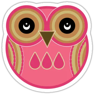 Pink Owl By Louise Partonpink Png Cute Owl Cute Owl Png