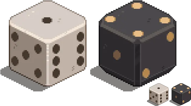 One Die Two Dice Pixeljointcom Pixel Art Dice Animation Png Pixel Art Icon