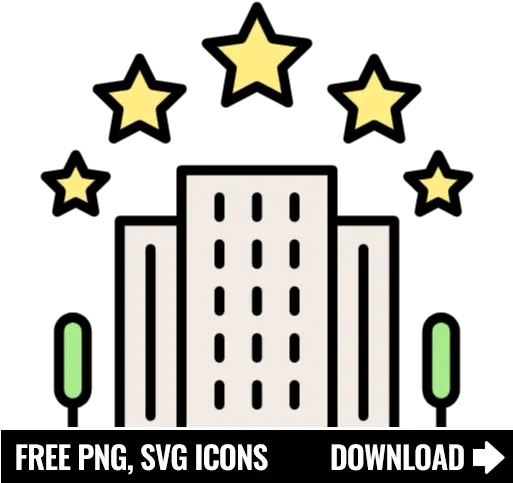 Free Hotel Icon Symbol Png Svg Download 2 And A Half Stars Rating Hotel Icon ??