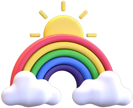 Rainbow Icon Download In Colored Outline Style 3d Rainbow Clouds Png No Man Sky Icon
