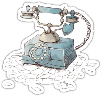 Old Telephone By Randoms Drawing Vintage Phones Office Equipment Png Vintage Phone Icon