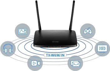Tx W6961n N300 Wireless Gpon Router Tplink Iberia Portable Png Wireless Router Icon