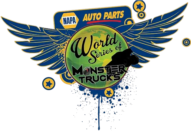 Napa Monster Truck Racing And Freestyle World Series Soccer Ball With Crown Wings Png Monster Jam Logo Png
