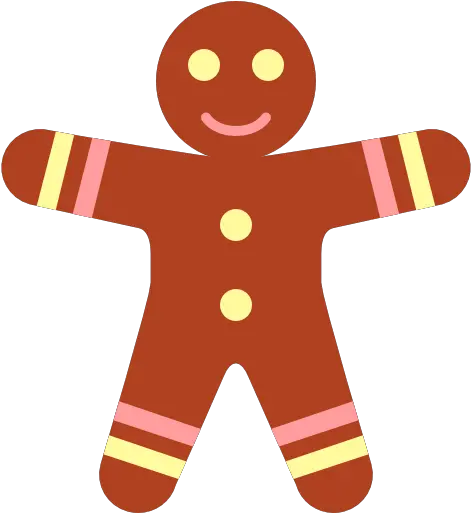 Simple Christmas Gingerbread Man Icon Christmas Simple Clipart Png Simple Man Icon