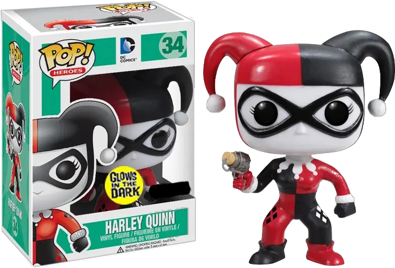 Funko Pop Batman Harley Quinn Glow In The Dark 34 Harley Quinn Funko Pop Dc Comics Png Harley Quinn Transparent