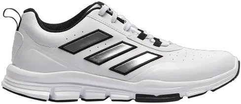 Adidas Speed Trainer 5 Synthetic Menu0027s Turf Shoes White Silver Metallic Core Black Round Toe Png Adidas Energy Boost Icon Baseball Cleats