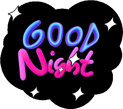 Good Night Sticker Good Night Sticker Png Good Night Logo