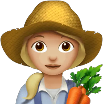 Female Farmer Apple Emoji Transparent Png Stickpng Farmer Emoji Png Sun Emoji Png