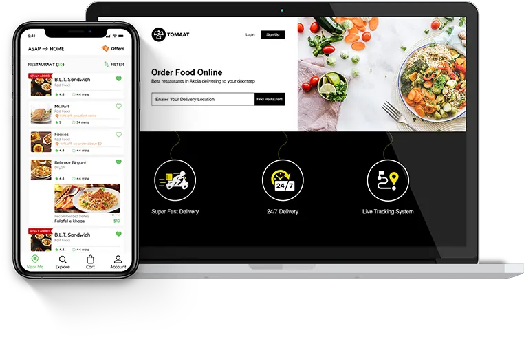 Doordash Clone Relatents Technologies Native Android And Just Eat App Front Page Png Doordash Logo Png