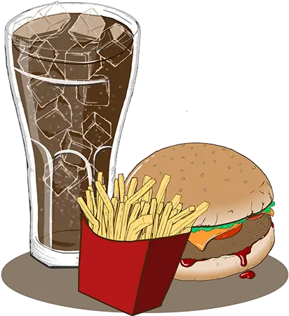 Download Big Fat Burger French Fries Png Image With No French Fries Burger And Fries Png