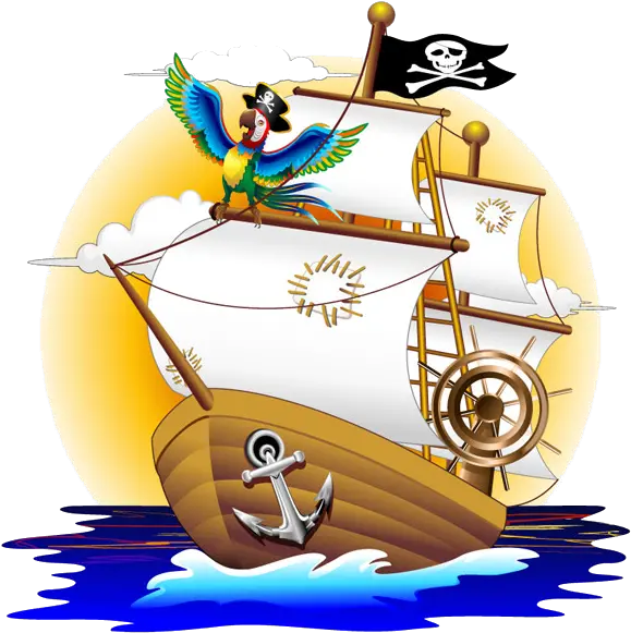 Pirate Ship Cartoon Png Kapal Bajak Laut Kartun Cartoon Boat Png