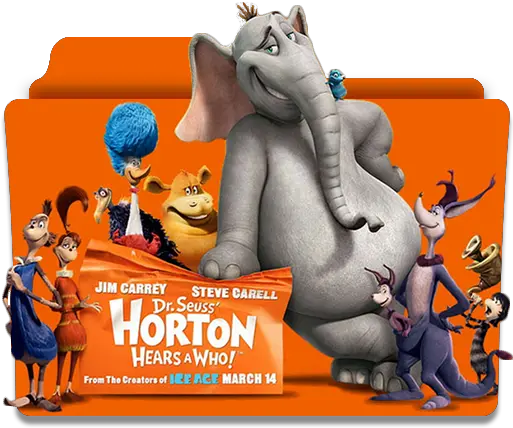 Horton Hears A Who 2008 Cartoon Folder Icon Designbust Movie Horton Hears A Who Characters Png Who Icon