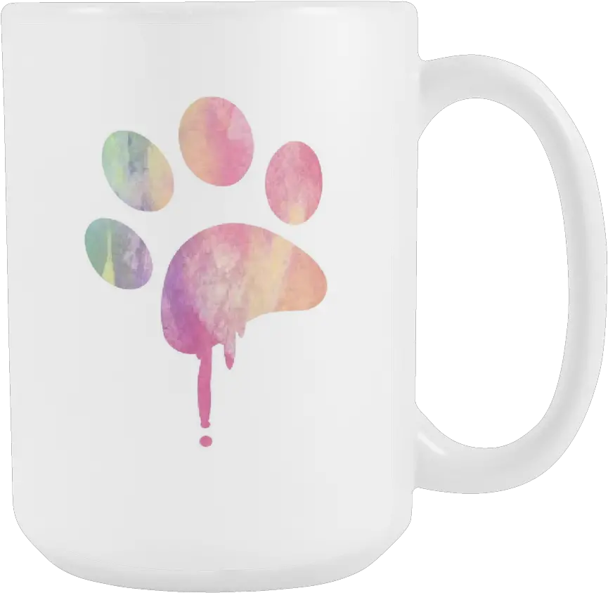 Fresh Watercolor Paw Print Coffee Mug 15 Oz Watercolor Paw Png Watercolor Paw Print Paw Png