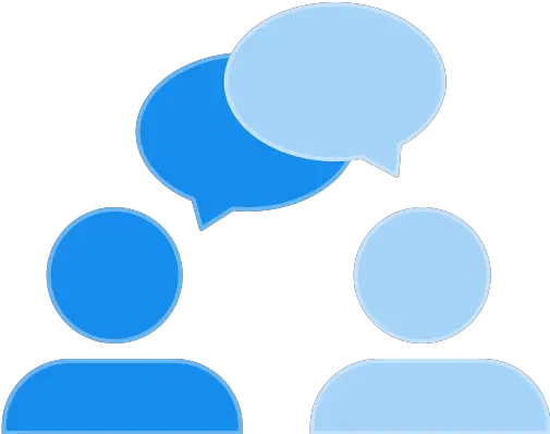 Conversation Icon Blue Two People Icon Png Conversation Icon Png