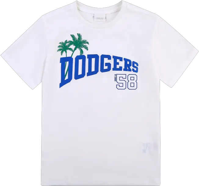 La Dodgers Big Logo Palm Tree Short Sleeve T Shirt La Short Sleeve Png Dodgers Logo Png