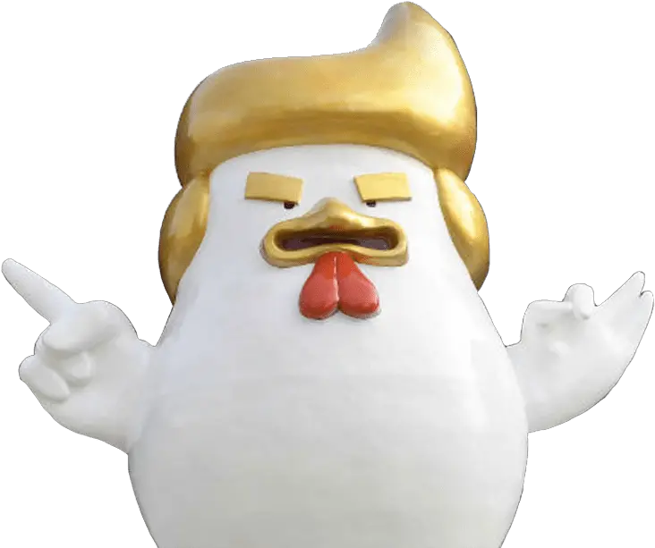 Trump Rooster Year Statue In China Transparent Png Stickpng Chinese New Year Trump Hair Png