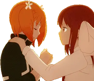 Anime Kissing Sticker Anime Kissing Skirt Discover Anime Sakura Trick Gif Png Anime Icon Gif