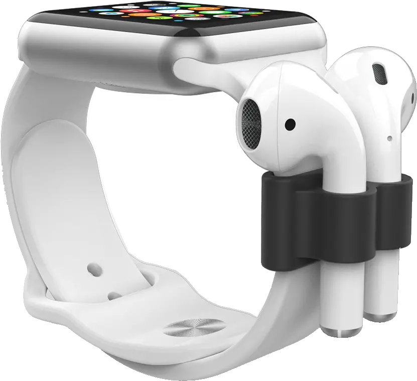 Mworks Mcase Apple Watch Airpods Holder Black Product Apple Watch Airpods Png Air Pods Png
