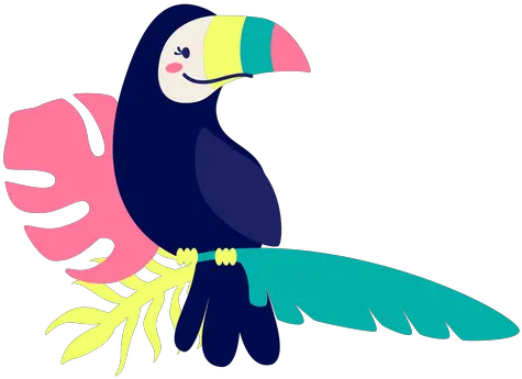 Colorful Toucan Tropical Bird Elemeent Transparent Png Marco De Titulo Png Toucan Png