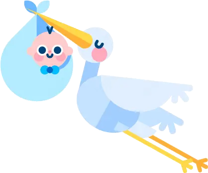 Pregnancy Baby Emojis And Stickers Baby And Stork Emoji Png Baby Emoji Png