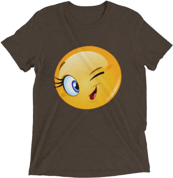 Female Emoji Winking Tshirt Funny Smiley Pics For Whatsapp Png Wink Emoji Png