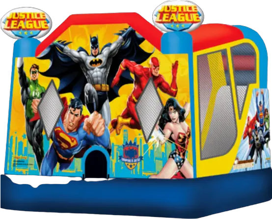 Justice League Combo Rentals Renting A Large Castle Justice League Bounce House With Slide Png Justice League Transparent