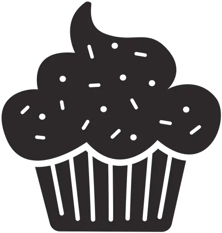 Cupcake Sprinkles Topping Black Transparent Png U0026 Svg Cupcake With Sprinkles Svg Sprinkles Transparent Background