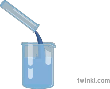 Test Tube Pouring Into Beaker Illustration Twinkl Test Tube Pouring Into Beaker Png Beaker Png