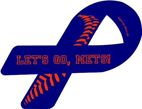 Letu0027s Go Mets Custom Ribbon Adult Survivors Of Child Abuse Png Mets Logo Png