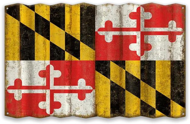 Maryland Corrugated State Flag Maryland Flag Drawing Png Maryland Flag Png