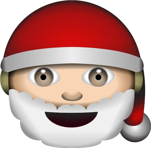 Download White Santa Claus Emoji Santa Claus Emoji Transparent Png Santa Claus Face Png