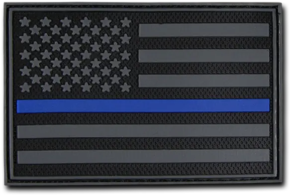 Thin Blue Line Patch Diatressed American Flag Png Thin Blue Line Png