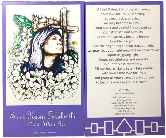 Shop Newest Arrivals U2013 Tagged Prayer Cards Page 7 Art Png St Kateri Tekakwitha Icon