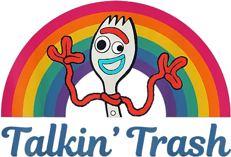 Disney Pixar Toy Story 4 Forky Talkin Trash Rainbow Poster Happy Png Toy Story 4 Icon