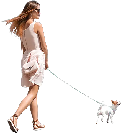 Female Model With Dog Human Walking Dog Png Person Walking Png